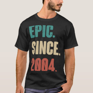 19 Years Old Vintage 2004 Birthday 19th Decorati T-Shirt