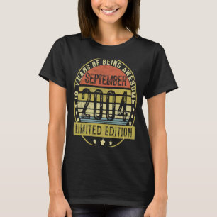 19 Years Old Vintage September 2004 19th Birthday T-Shirt