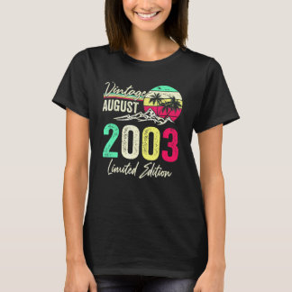 19 Yr Old Vintage August 2003  19th Birthday T-Shirt
