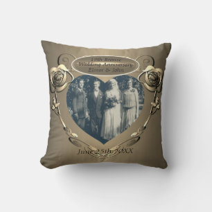 19th/8th Bronze(Colour)Photo Wedding Anniversary Cushion