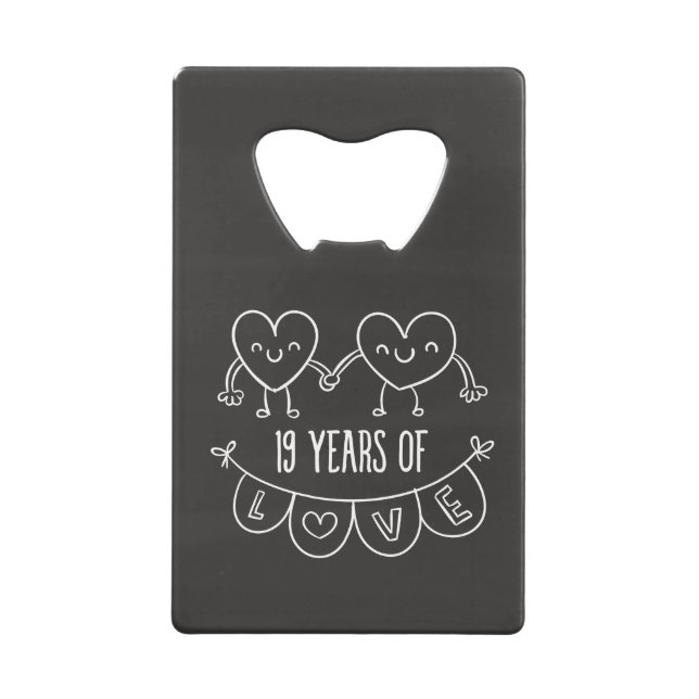 19th Anniversary Gift Chalk Hearts (Front)