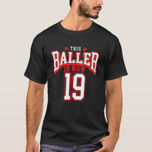 19th Birthday Basketball  19 Years Old Bday T-Shirt