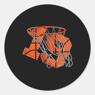 19th Birthday Basketball Men Classic Round Sticker