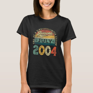 19th Birthday Decoration July 2004 Men Women 19 Ye T-Shirt
