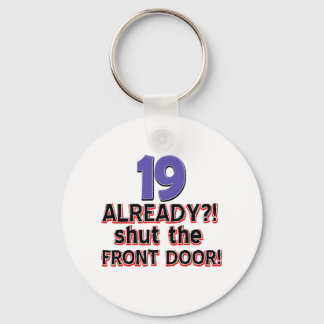 19th birthday designs key ring