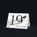 19th birthday for a granddaughter, butterfly. card<br><div class="desc">A white background featuring a black butterfly and black text,  on this 19th birthday greeting for a granddaughter. My Funny Mind Greetings.</div>