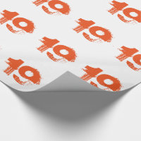 19th birthday for anyone, orange on white.