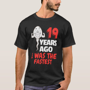 19th Birthday Gag Sperm 19 Years Of Awesome Sperm T-Shirt