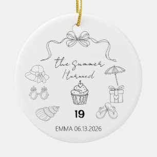 19th Birthday Gift for Daughter Milestone Birthday Ceramic Tree Decoration