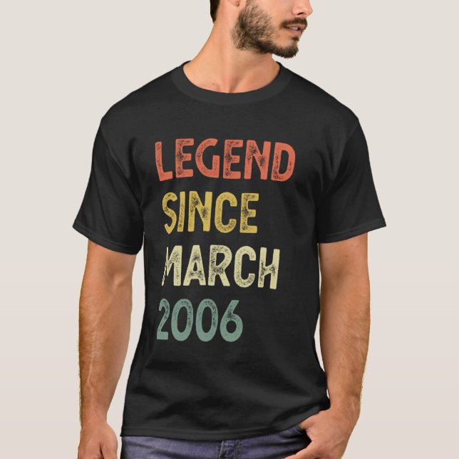 19th Birthday Legend Since March 2006 T-Shirt (Front)