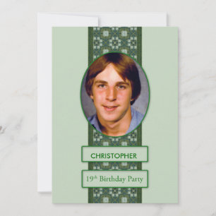 19th Birthday Party Invitation Picture + Name