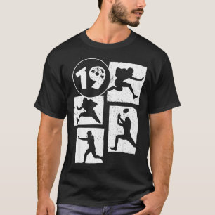 19th Birthday Retro American Football 19 Years Old T-Shirt