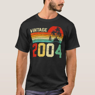 19th Birthday  Vintage 2004 Retro Boy Girl 19 Year T-Shirt