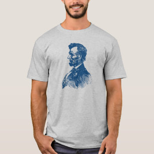 19th C. Abe Lincoln, blue T-Shirt
