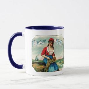 19th C. First Mate Cigars Mug
