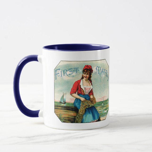 19th C. First Mate Cigars Mug (Left)