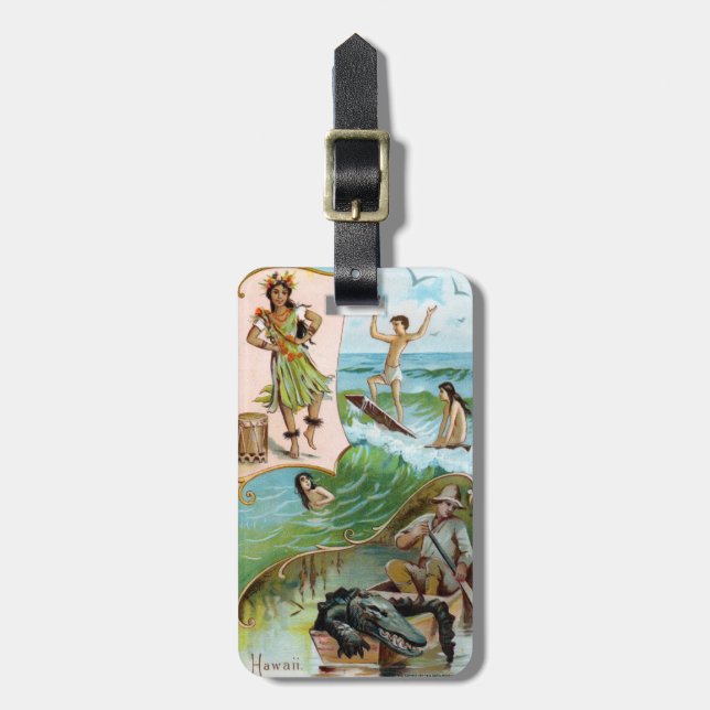 19th C. Hawaii Luggage Tag (Front Vertical)