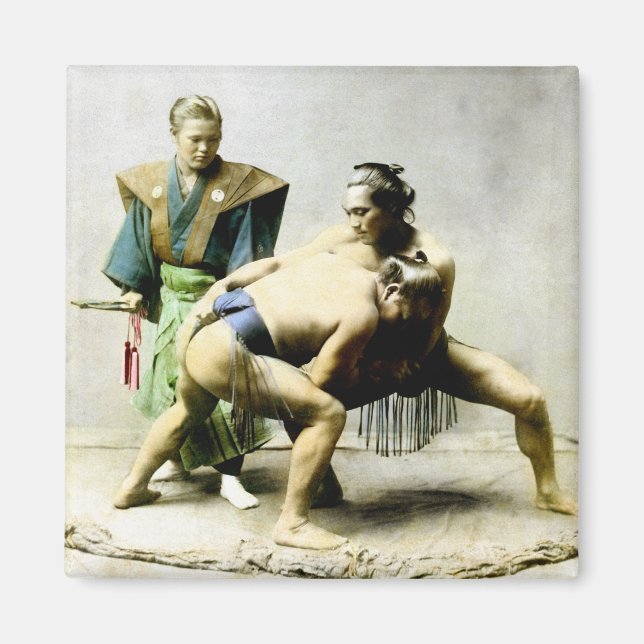 19th C. Japanese Wrestlers Magnet (Front)