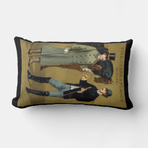 19th C. Vintage Men's Gloves Lumbar Cushion
