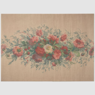 19th Century Antique Floral Pattern Classic Tissue Paper