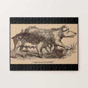 19th century farm animal print pigs jigsaw puzzle