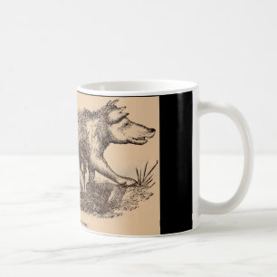 19th century farm animal print pigs print coffee mug