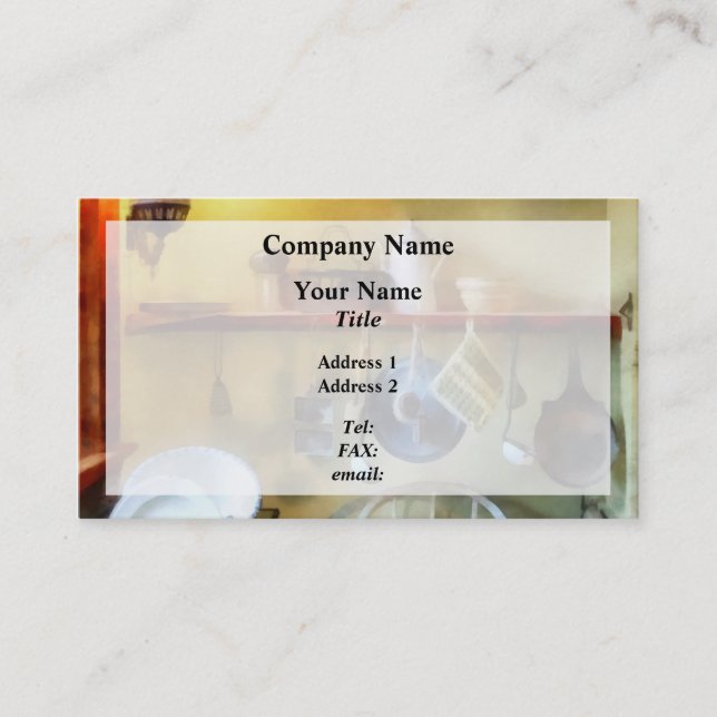 19th Century Farm Kitchen Business Card (Front)