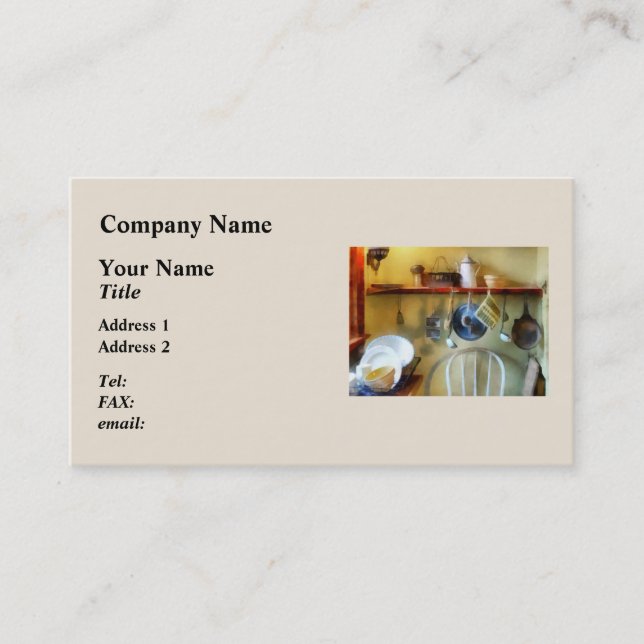 19th Century Farm Kitchen Business Card (Front)