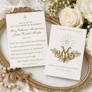 19th Century Gold Marian Catholic Wedding