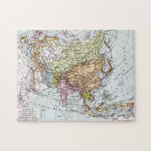 19th Century Map of Asia Jigsaw Puzzle
