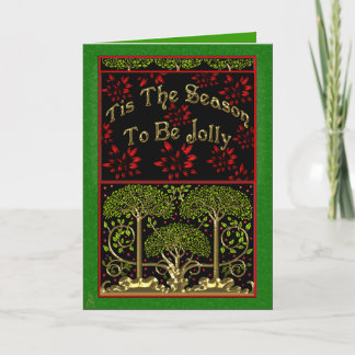 19th Century Naturalist Inspired Christmas Holiday Card