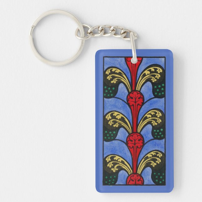 19th Century Nave Stained Glass Design Key Ring (Front)