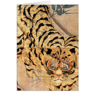 19th century painting of a tiger by Kuniyoshi Utag