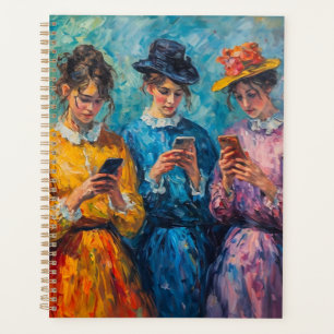 19th Century People Using Smartphones Planner