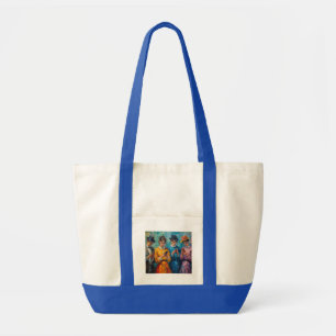 19th Century People Using Smartphones Tote Bag