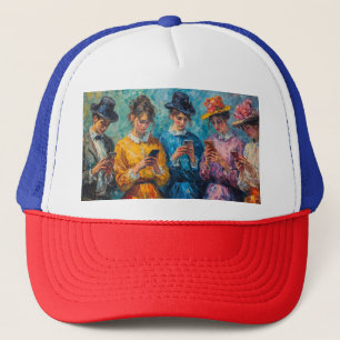 19th Century People Using Smartphones Trucker Hat