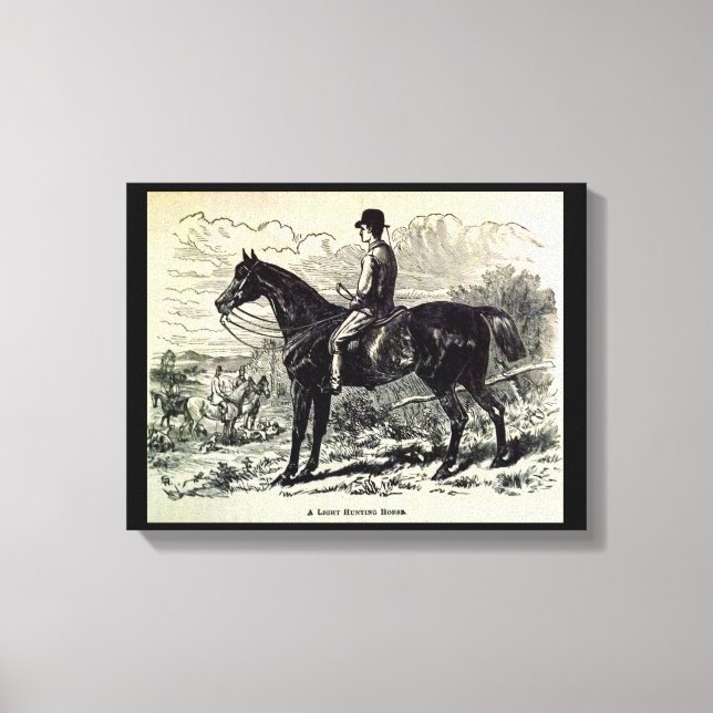 19th century print A Light Hunting Horse (Front)
