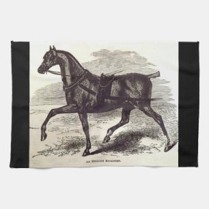 19th century print An English Roadster horse Tea Towel