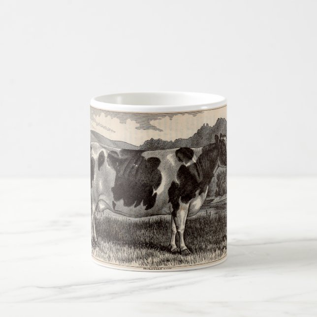 19th century print Holstein cow Coffee Mug (Center)