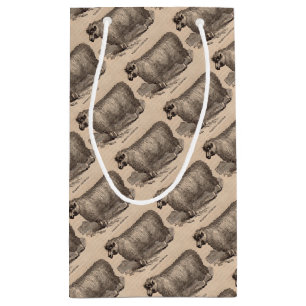 19th century print yearling Cotswold sheep Small Gift Bag