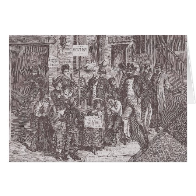 19th Century Street Dentist in New York - Antique (Front Horizontal)