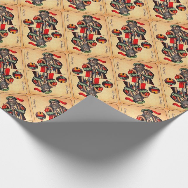 19th century tarot card no. 2 wrapping paper (Corner)