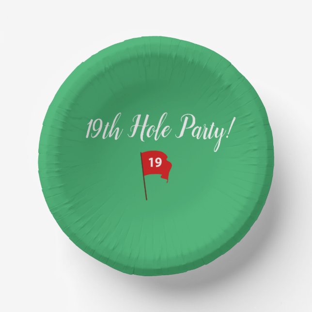 19th Hole Pub Party Bowl Paper Plate (Front)