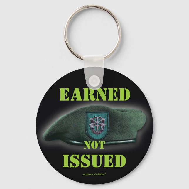 19th special forces flash green berets Keychain (Front)