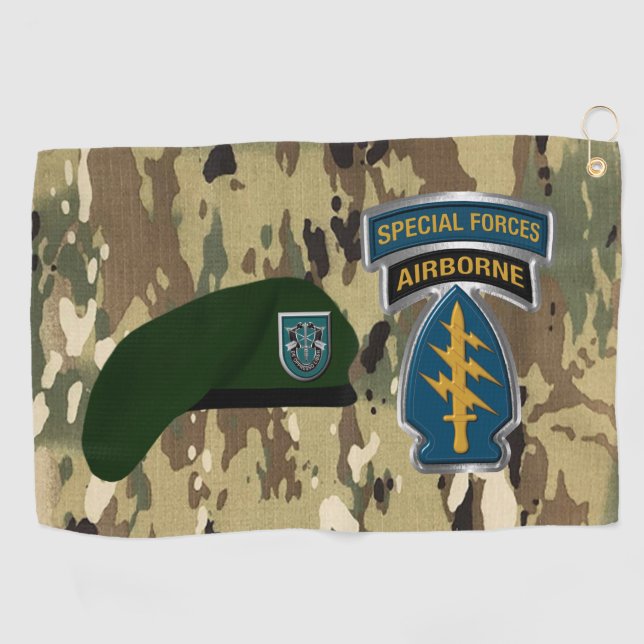 19th Special Forces Group  Golf Towel (Horizontal)