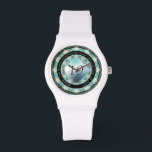 19th Wedding Anniversary Acquamarine   Watch<br><div class="desc">Ok,  you're looking for a watch,  she loves mandalas and striking bold designs AND it's their 19th wedding anniversary? Then you've found the perfect watch to "gift" her,  exclusively at my shop at Zazzle!</div>