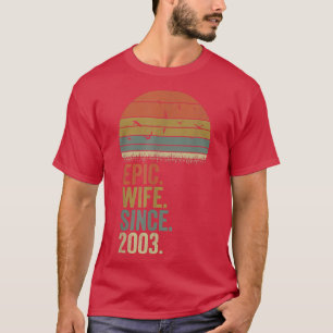 19th Wedding Anniversary Women s, Epic Wife Since T-Shirt