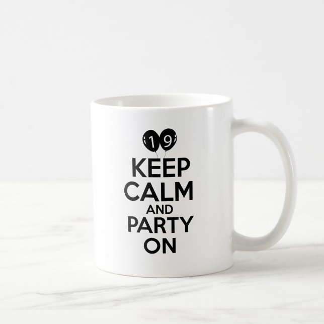 19th year birthday designs coffee mug (Right)
