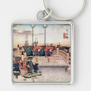 1. 日本橋, 広重 Nihonbashi, Hiroshige, Ukiyo-e Key Ring