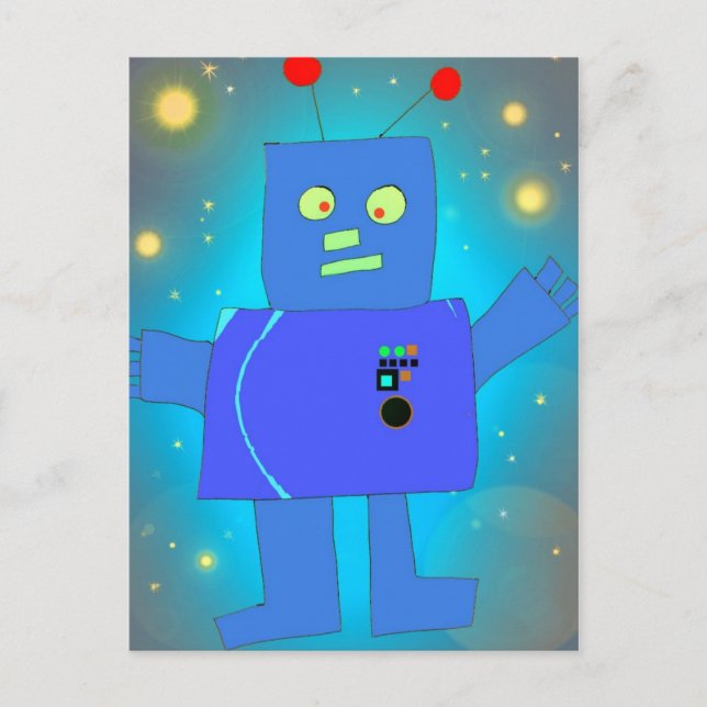 1-01 robot postcard (Front)